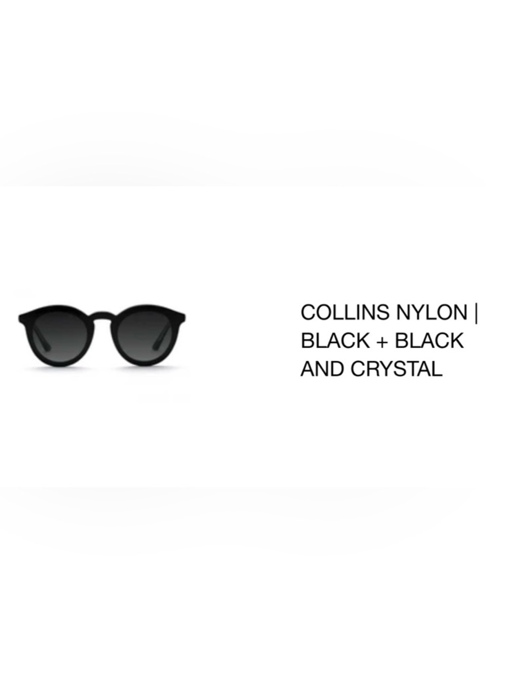 KREWE COLLINS NYLON | Black + Black and Crystal